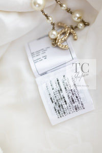 CHANEL 17PS White Ivory Lion CC Button Tweed Double Jacket 42 44 シャネル ホワイト アイボリー ライオン CC ボタン ツイード ダブル ジャケット 即発