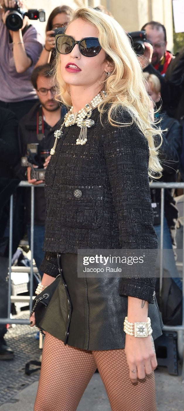 CHANEL 15C Black Dubai Lesage Collarless Tweed Jacket 38 シャネル ブラック ドバイ ルサージュ ノーカラー ツイード ジャケット 即発