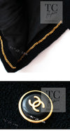 CHANEL 95A Vintage Dark Navy CC Buttons Wool Tweed Jacket Skirt Suit 44 シャネル ヴィンテージ ダーク ネイビー ココボタン ウール ダブル ツイード ジャケット スカート スーツ 即発