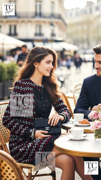 CHANEL 15S Black Red Multi Tweed Jacket Skirt Suit 34 36 シャネル ブラック レッド レース ツイード ジャケット スカート スーツ 即発 - TC JAPAN