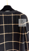 CHANEL 09A Black Metallic Gold Check Wool Tweed Jacket 34 シャネル ブラック メタリック ゴールド チェック ウール ツイード ジャケット 即発