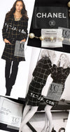 CHANEL 09A Black Metallic Gold Check Wool Tweed Jacket 34 シャネル ブラック メタリック ゴールド チェック ウール ツイード ジャケット 即発