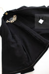 CHANEL 14B Black Metallic CC Buttons Wool Tweed Blazer Jacket 42 シャネル ブラック メタリック ココボタン ウール ツイード ブレザー ジャケット 即発