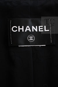 CHANEL 14B Black Metallic CC Buttons Wool Tweed Blazer Jacket 42 シャネル ブラック メタリック ココボタン ウール ツイード ブレザー ジャケット 即発