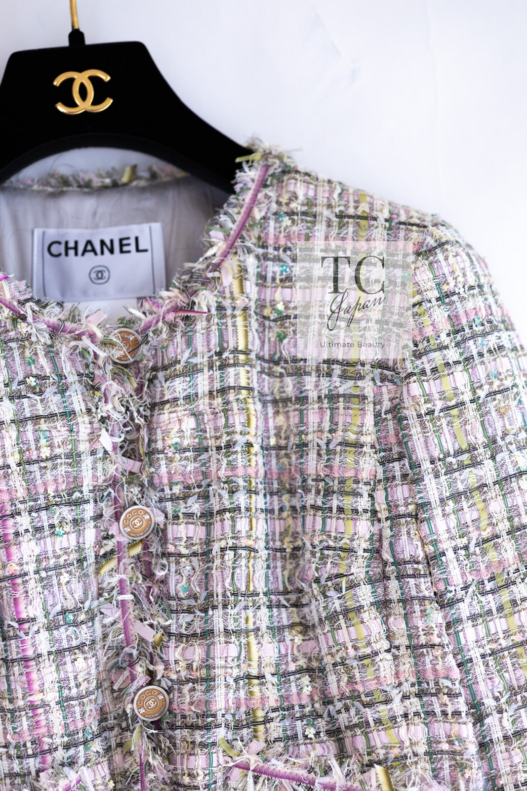 シャネル ジャケット CHANEL ピンク パステル ルサージュ