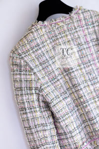 CHANEL 05S Pink Pastel Lesage Tweed Jacket 38 シャネル ピンク パステル ルサージュ デイジー 花 スパンコール ツイード ジャケット 即発