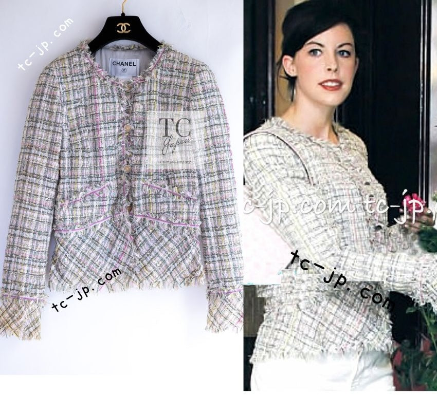 CHANEL 05S Pink Pastel Lesage Tweed Jacket 38 シャネル ピンク パステル ルサージュ デイジー 花  スパンコール ツイード ジャケット 即発