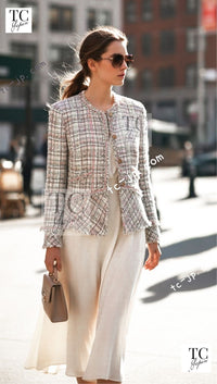CHANEL 05S pink tweed women's jacket / シャネル レディース ピンク ツイード ジャケット