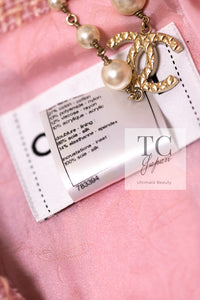 CHANEL 08PF Pink Ruffle Wool Cotton Lesage Tweed Jacket 36 シャネル ピンク フリル ウール コットン ルサージュ ツイード ジャケット 即発