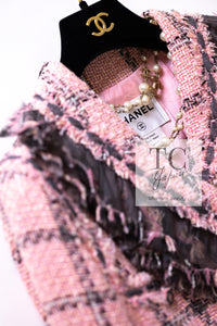 CHANEL 08PF Pink Ruffle Wool Cotton Lesage Tweed Jacket 36 シャネル ピンク フリル ウール コットン ルサージュ ツイード ジャケット 即発