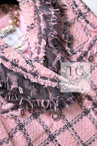 CHANEL 08PF Pink Ruffle Wool Cotton Lesage Tweed Jacket 36 シャネル ピンク フリル ウール コットン ルサージュ ツイード ジャケット 即発