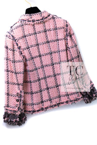 CHANEL 08PF Pink Ruffle Wool Cotton Lesage Tweed Jacket 36 シャネル ピンク フリル ウール コットン ルサージュ ツイード ジャケット 即発