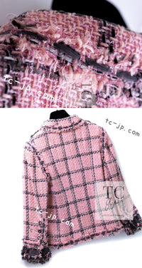 CHANEL 08PF Pink Ruffle Wool Cotton Lesage Tweed Jacket 36 シャネル ピンク フリル ウール コットン ルサージュ ツイード ジャケット 即発