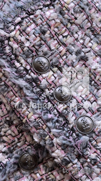 CHANEL 04A Gray Pink Lavender Multi Lesage Tweed Jacket Skirt Suit 36 38 シャネル グレー ピンク ラベンダー マルチカラー ルサージュ ツイード ジャケット スカート スーツ 即発