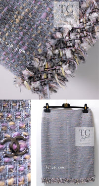 CHANEL 04A Gray Pink Lavender Multi Lesage Tweed Jacket Skirt Suit 36 38 シャネル グレー ピンク ラベンダー マルチカラー ルサージュ ツイード ジャケット スカート スーツ 即発