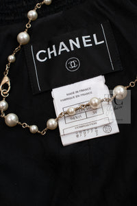 CHANEL 06C Black Epaulets Zipper Tweed Jacket Kate Moss 38 シャネル ブラック エポレット ジッパー ツイード ジャケット ケイト モス  即発