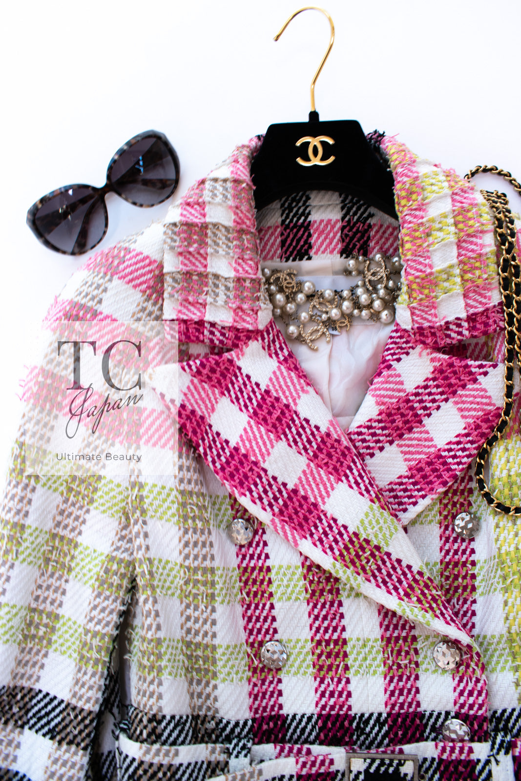 CHANEL ピンク ロゴストール ツィード ツイード 渋谷並木橋店】2019年 秋冬 ランウェイ CHANEL シャネル パンツ ココ