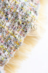 CHANEL 11S Multicolor Yellow Lesage Trim Sequined Jacket 34 シャネル マルチカラー イエロー ルサージュ フェザートリミング ジャケット 即発