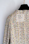 CHANEL 11S Multicolor Yellow Lesage Trim Sequined Jacket 34 シャネル マルチカラー イエロー ルサージュ フェザートリミング ジャケット 即発