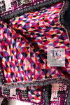 CHANEL 04A Purple Multicolor Mix Tweed Jacket 36 38 46 シャネル パープル マルチカラー ミックス ポップ ツイード ジャケット 即発