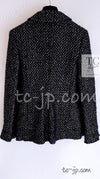 CHANEL 02A Black Metallic Wool Mohair Tweed Jacket 40 シャネル ブラック メタリック ブレザー ウール モヘア ツイード ジャケット 即発