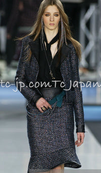 CHANEL 02A Black Metallic Wool Mohair Tweed Jacket 40 シャネル ブラック メタリック ブレザー ウール モヘア ツイード ジャケット 即発