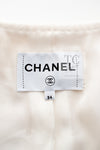 CHANEL 21PF White Ivory CC Logo Metiers D’art Jacket 34 36 シャネル ジャケット ホワイト アイボリー CC ロゴ メティエダール 即発