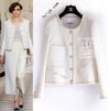 CHANEL 21PF White Ivory CC Logo Metiers D’art Jacket 34 36 シャネル ジャケット ホワイト アイボリー CC ロゴ メティエダール 即発