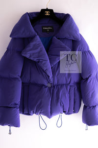 CHANEL 19A Violet Purple Down Jacket Coat 36 38 シャネル バイオレットパープル ダウン ジャケット コート 即発