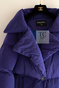 CHANEL 19A Violet Purple Down Jacket Coat 36 38 シャネル バイオレットパープル ダウン ジャケット コート 即発