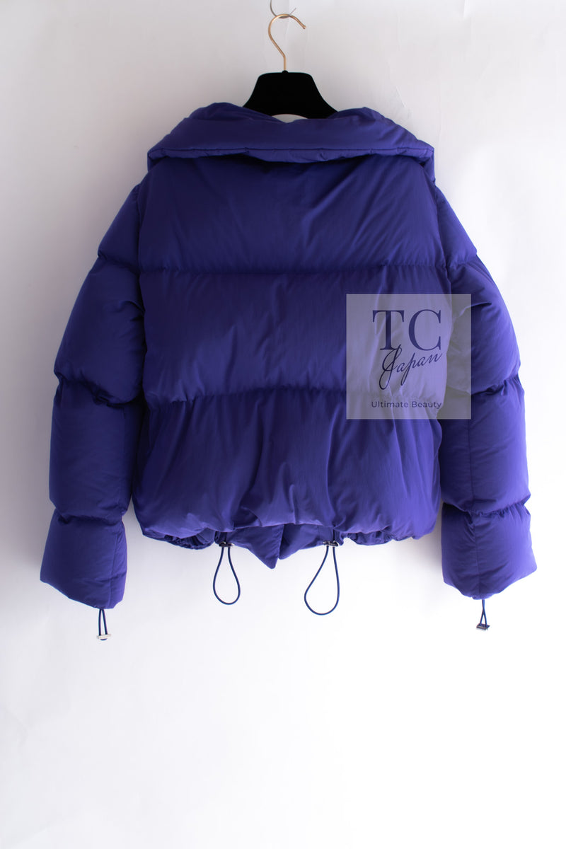 CHANEL 19A Violet Purple Down Jacket Coat 36 38 シャネル バイオレットパープル ダウン ジャケット コート 即発