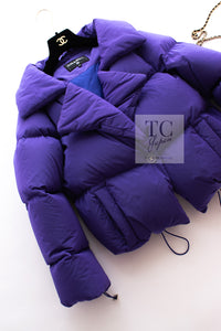 CHANEL 19A Violet Purple Down Jacket Coat 36 38 シャネル バイオレットパープル ダウン ジャケット コート 即発