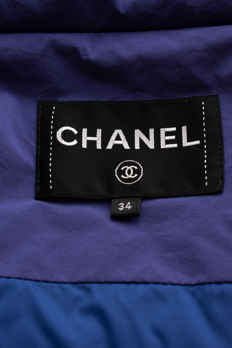 CHANEL 19A Violet Purple Down Jacket Coat 36 38 シャネル バイオレットパープル ダウン ジャケット コート 即発