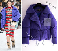 CHANEL 19A Violet Purple Down Jacket Coat 36 38 シャネル バイオレットパープル ダウン ジャケット コート 即発