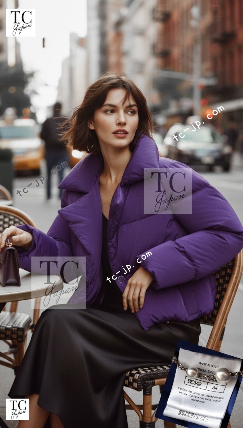 CHANEL 19A violet purple down jacket coat 1
