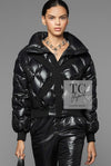 CHANEL 19N Black CC Logo Puffer Down Jacket Coat 36 38 シャネル ココ ネージュ ブラック ココマーク フード付き ブルゾン ダウン ジャケット 即発