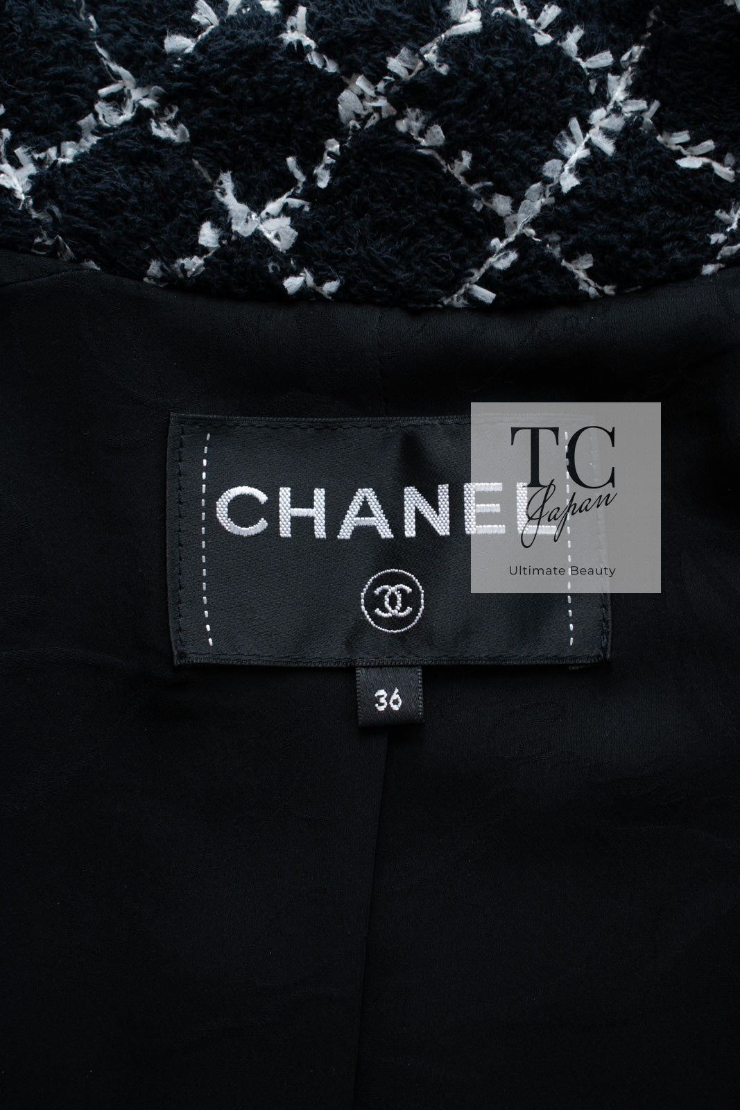 シャネル ジャケット CHANEL ブラック ネイビー ダブル コットン