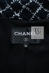 CHANEL 19C Black Navy LA PAUSA Double Cotton Tweed Jacket 36 38 シャネル ブラック ネイビー ダブル コットン ツイード ジャケット 即発