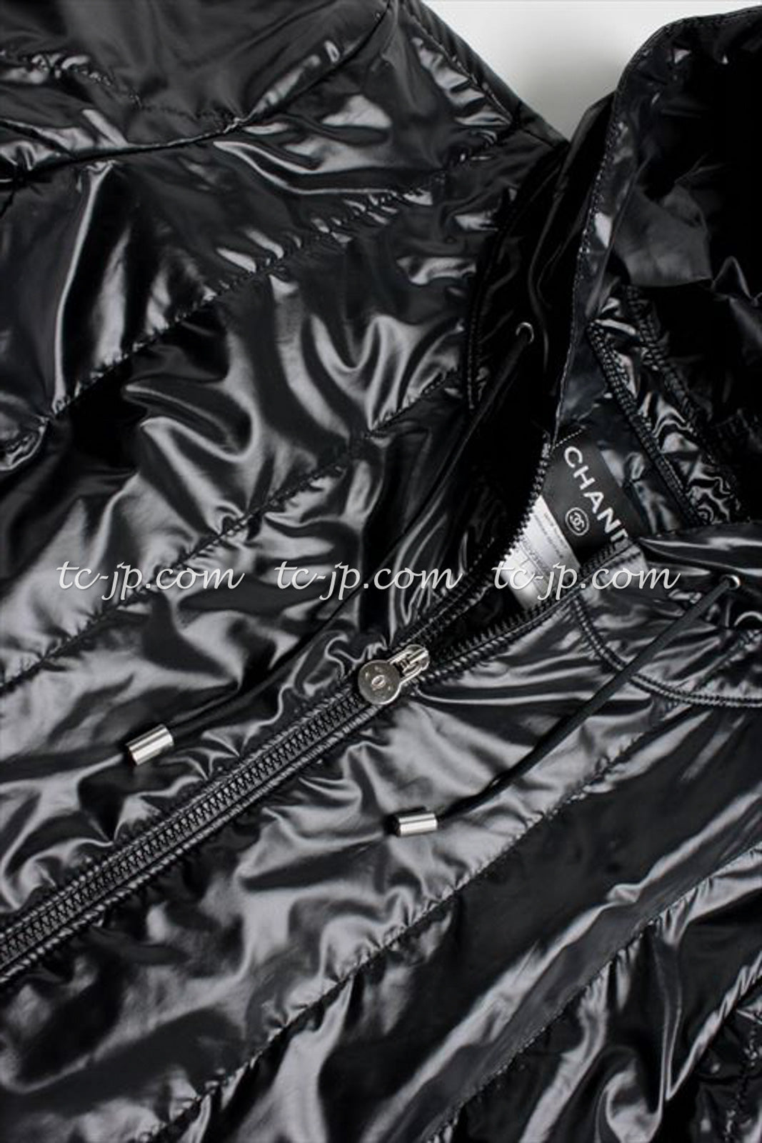 CHANEL 12S Black Zipper Jacket Hood CC Buttons 38 シャネル ブラック ブルゾン パーカー CC  ジッパー ジャケット フード付 即発