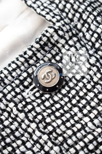 CHANEL 14C Black White Cropped Jacket CC Buttons 34 36 シャネル ブラック ホワイト クロップド ジャケット ココボタン 即発