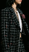 CHANEL 22A Black Multicolor Rhinestone Buttons Tweed Jacket 34 36 シャネル ブラック マルチカラー コットン ウール ラインストーン ボタン ツイード ジャケット 即発