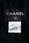 CHANEL 10A Black White Trim Wool Knit Jacket Coat 38 シャネル ブラック ホワイト トリム ウール ニット ジャケット コート 即発