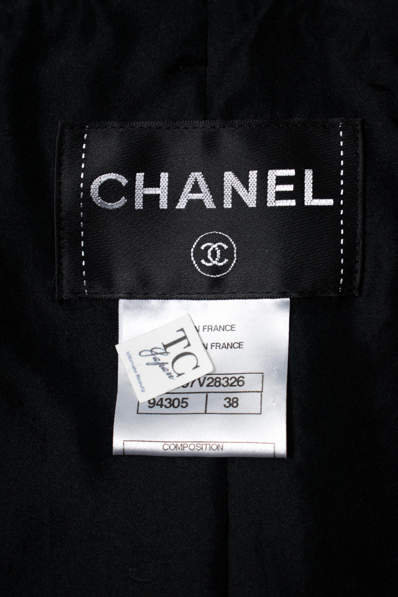 CHANEL 10A Black White Trim Wool Knit Jacket Coat 38 シャネル ブラック ホワイト トリム ウール ニット ジャケット コート 即発
