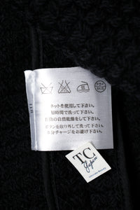 CHANEL 10A Black White Trim Wool Knit Jacket Coat 38 シャネル ブラック ホワイト トリム ウール ニット ジャケット コート 即発