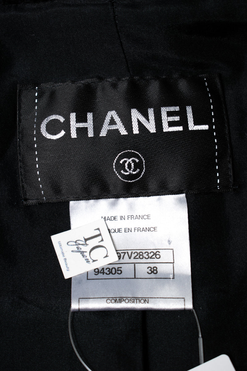 CHANEL 10A Black White Trim Wool Knit Jacket Coat 38 シャネル ブラック ホワイト トリム ウール ニット ジャケット コート 即発