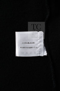 CHANEL 09A Black Cashmere Deer Decoration Knit Dress 34 シャネル ブラック カシミヤ 100% ココボタン 鹿 装飾 ニット ワンピース 即発