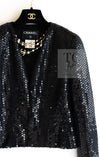 CHANEL 03C Black Sequin Glitter Jacket 36 38 シャネル ブラック スパンコール グリッター ジャケット 即発