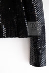 CHANEL 03C Black Sequin Glitter Jacket 36 38 シャネル ブラック スパンコール グリッター ジャケット 即発