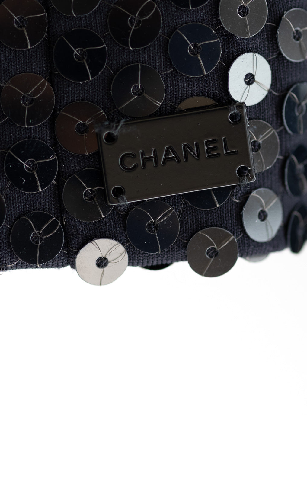 シャネル ジャケット CHANEL ブラック スパンコール グリッター 03C