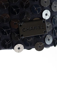 CHANEL 03C Black Sequin Glitter Jacket 36 38 シャネル ブラック スパンコール グリッター ジャケット 即発